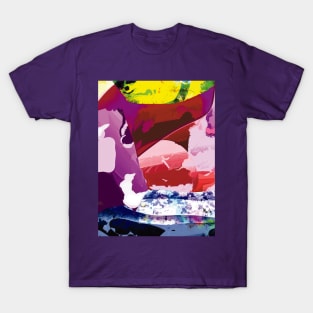Little Beach by the Tunnel - Abstract Art T-Shirt